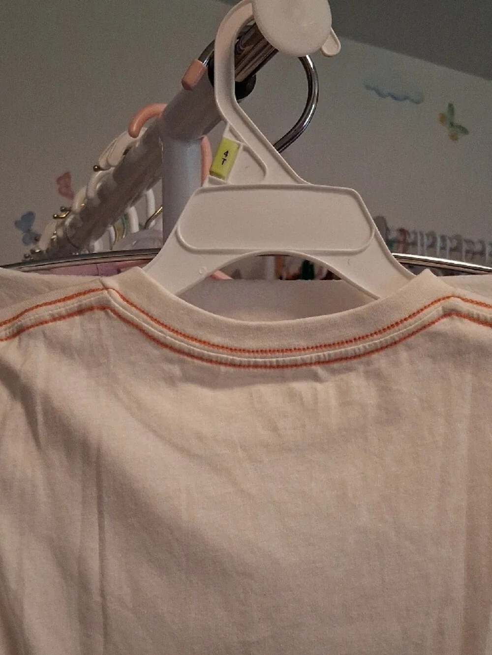 Gymboree Cream Tee with Navy Text, Green Leaves & Yellow Sun Graphic